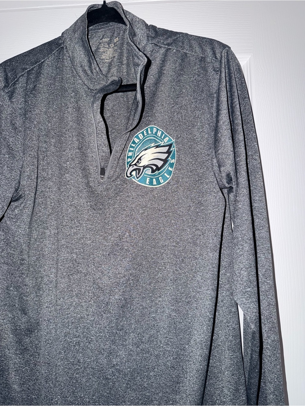 Philadelphia Eagles Gray Quarter-Zip Pullover - Picture 2 of 3